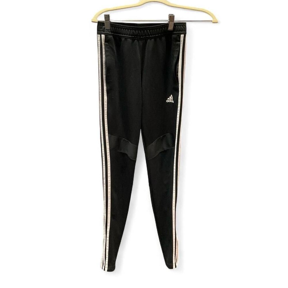 Adidas black leggings with white